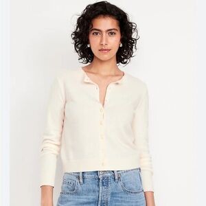 Old Navy Women's So Soft Cream Cardigan Long Sleeve Crew Neck Size XXL